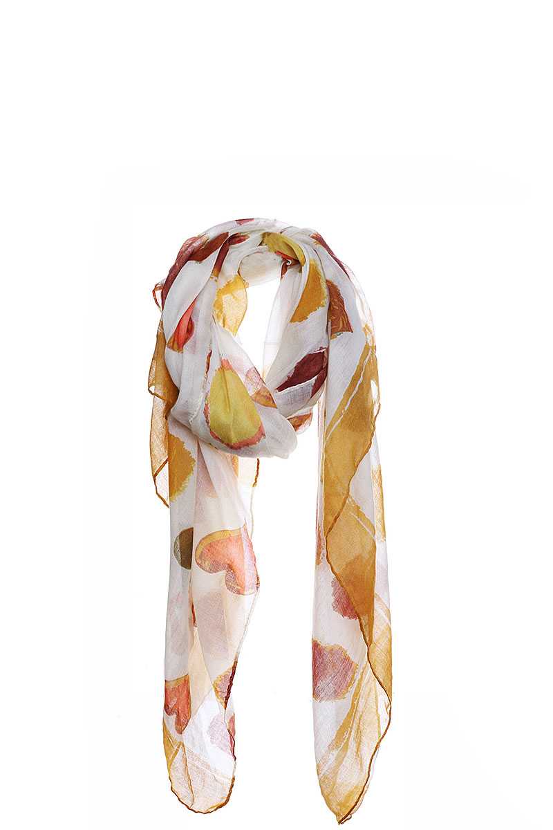 Fashion Soft Water Color Heart Print Scarf - Absolute Fashion 2020