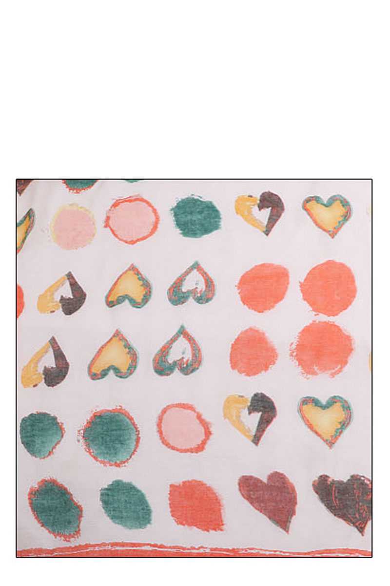 Fashion Soft Water Color Heart Print Scarf - Absolute Fashion 2020