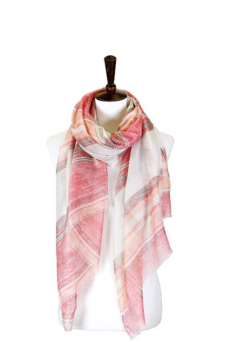 Striped Lurex Oblong Scarf - Absolute Fashion 2020