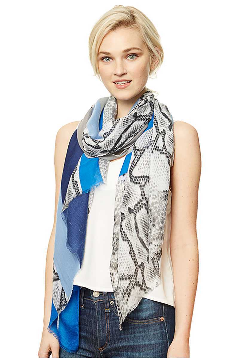 Python Block Print Long Scarf - Absolute Fashion 2020