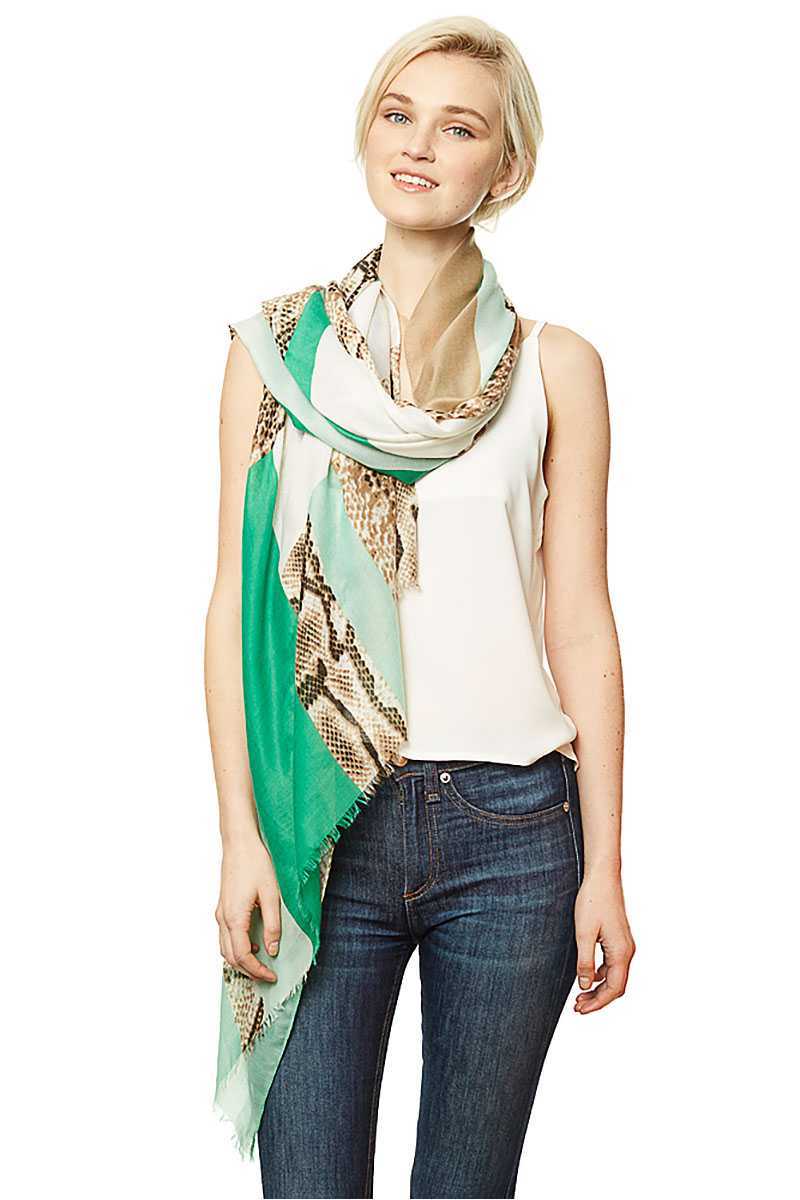 Python Block Print Long Scarf - Absolute Fashion 2020
