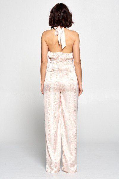 Wrap Front Halter Top Jumpsuit - Absolute Fashion 2020