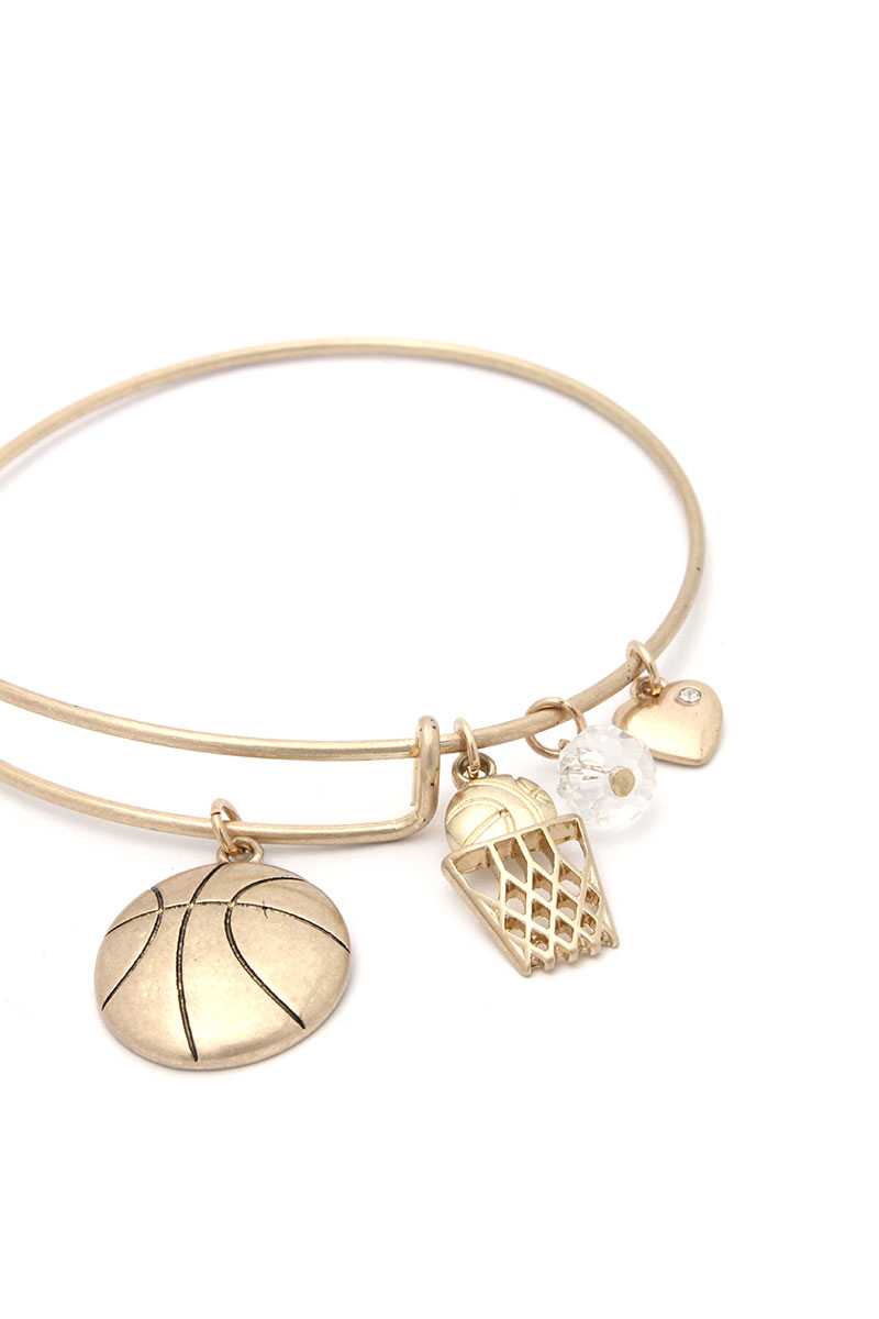Basketball Charms Inspirational Bangle Bracelet - Absolute Fashion 2020