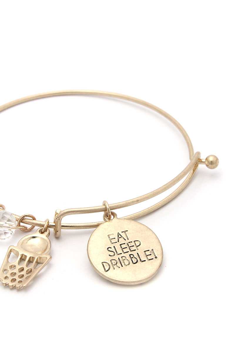 Basketball Charms Inspirational Bangle Bracelet - Absolute Fashion 2020