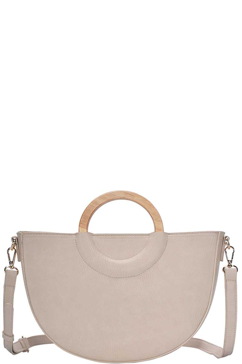 Stylish Semi Circle Modern Satchel With Long Strap - Absolute Fashion 2020