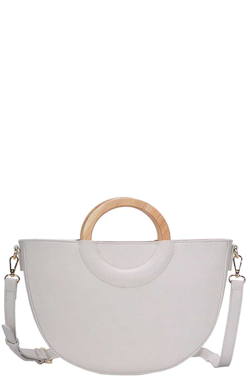 Stylish Semi Circle Modern Satchel With Long Strap - Absolute Fashion 2020
