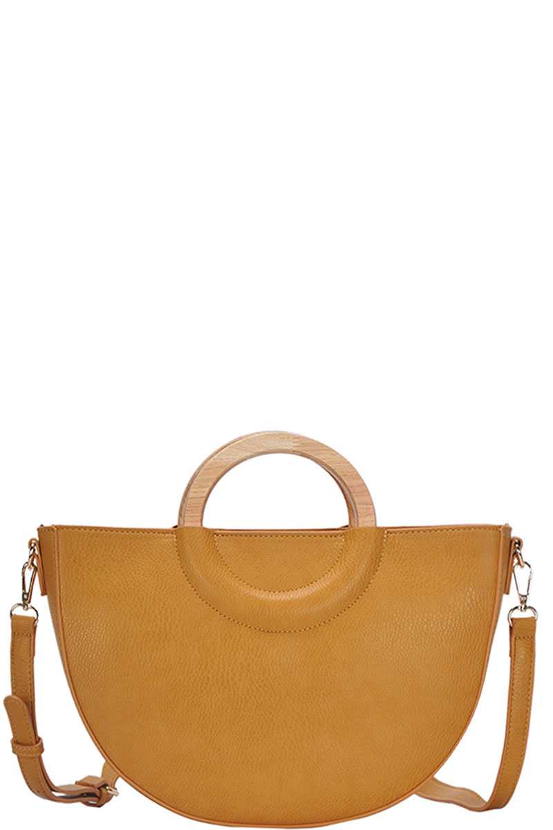 Stylish Semi Circle Modern Satchel With Long Strap - Absolute Fashion 2020