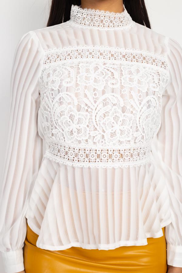 Shadow Stripe Embroidered Shirt - Absolute Fashion 2020