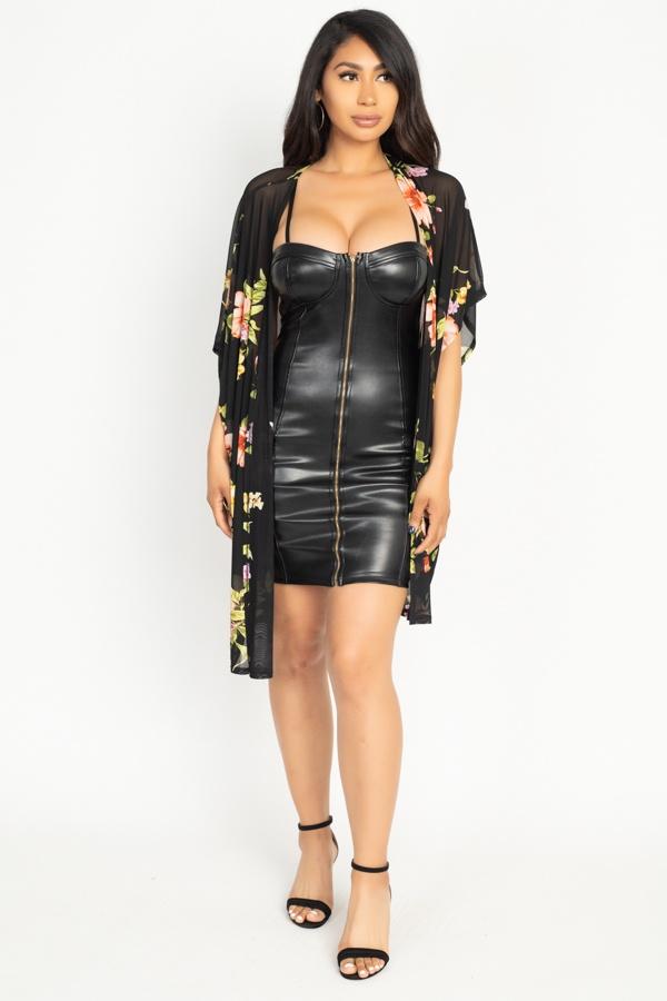 Flower Print Mesh Jacket - Absolute Fashion 2020