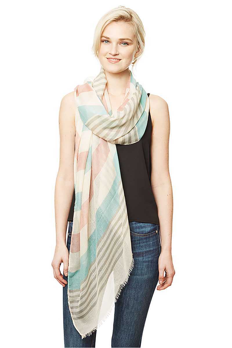 Stripe Pattern Long Scarf - Absolute Fashion 2020