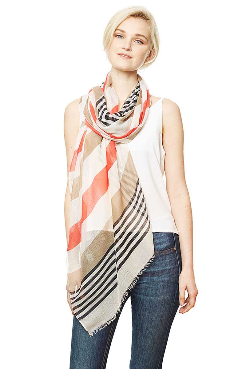 Stripe Pattern Long Scarf - Absolute Fashion 2020