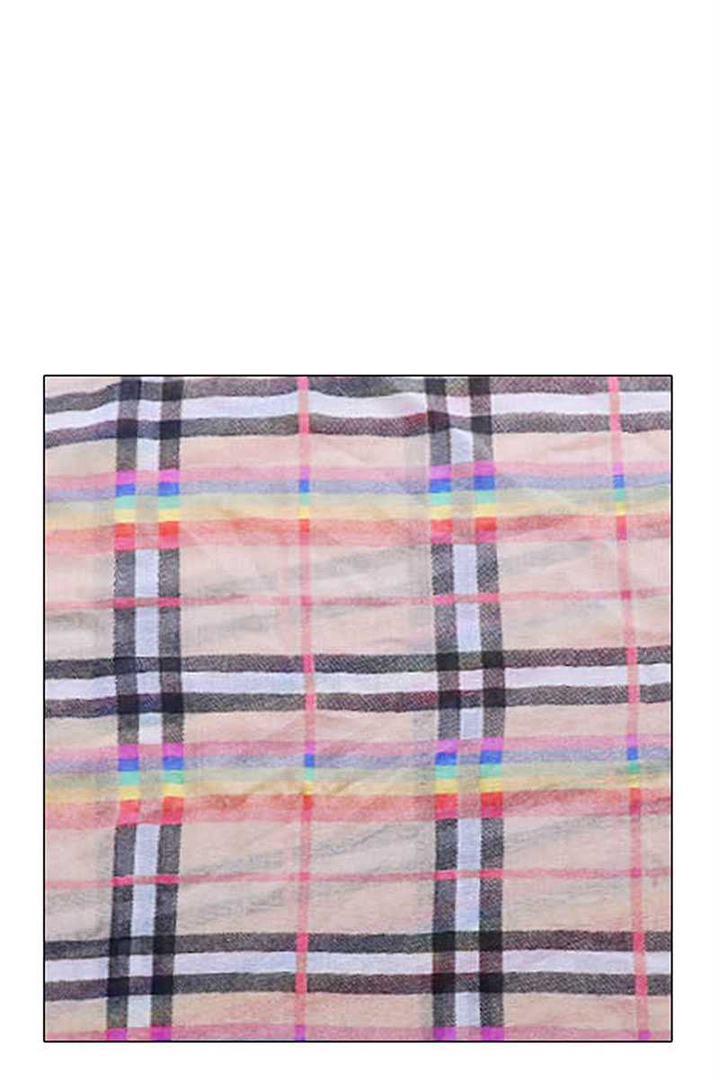 Fashion Rainbow Modern Check Infinity Scarf - Absolute Fashion 2020