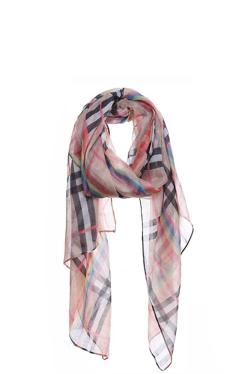 Fashion Rainbow Modern Check Scarf - Absolute Fashion 2020
