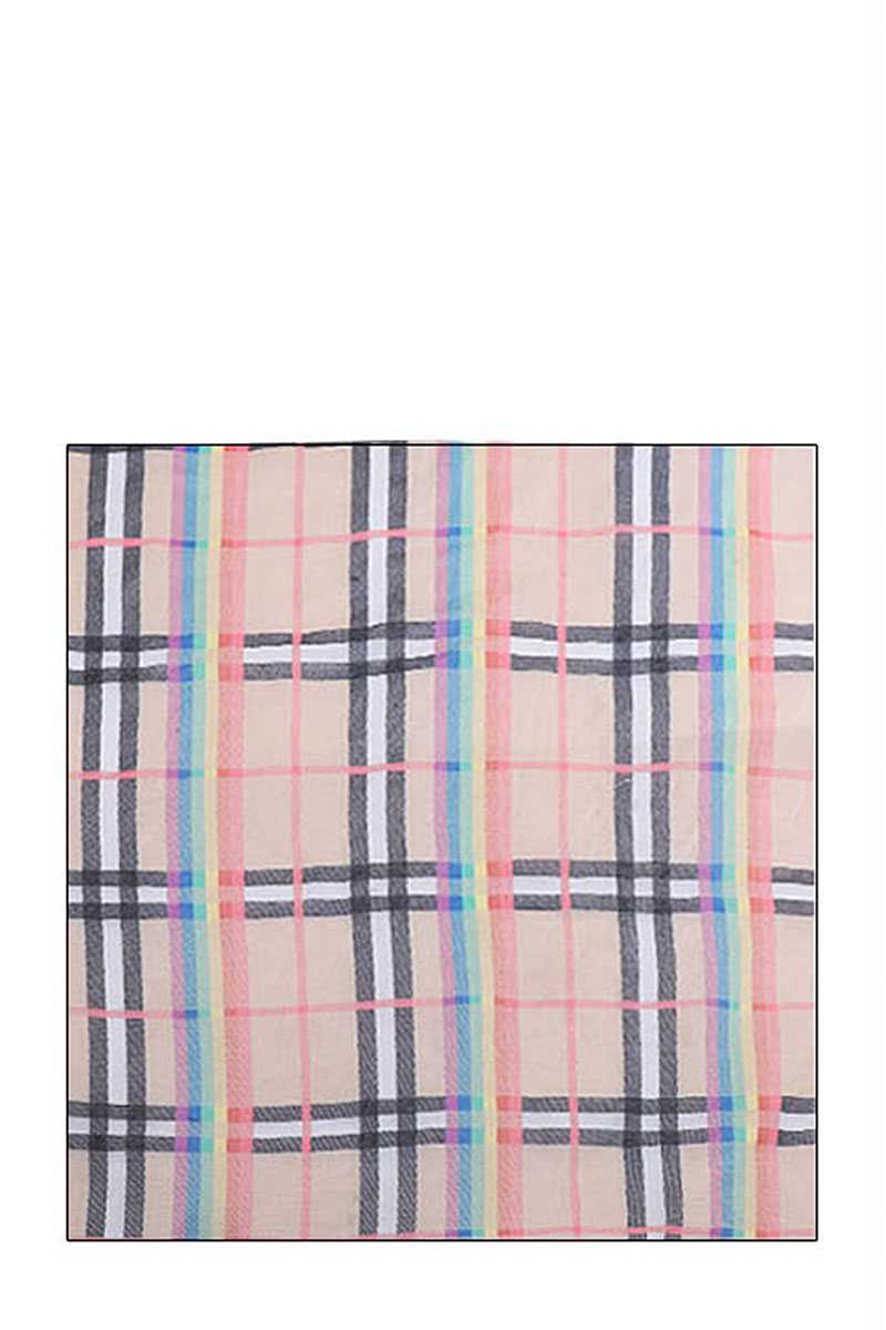 Fashion Rainbow Modern Check Scarf - Absolute Fashion 2020