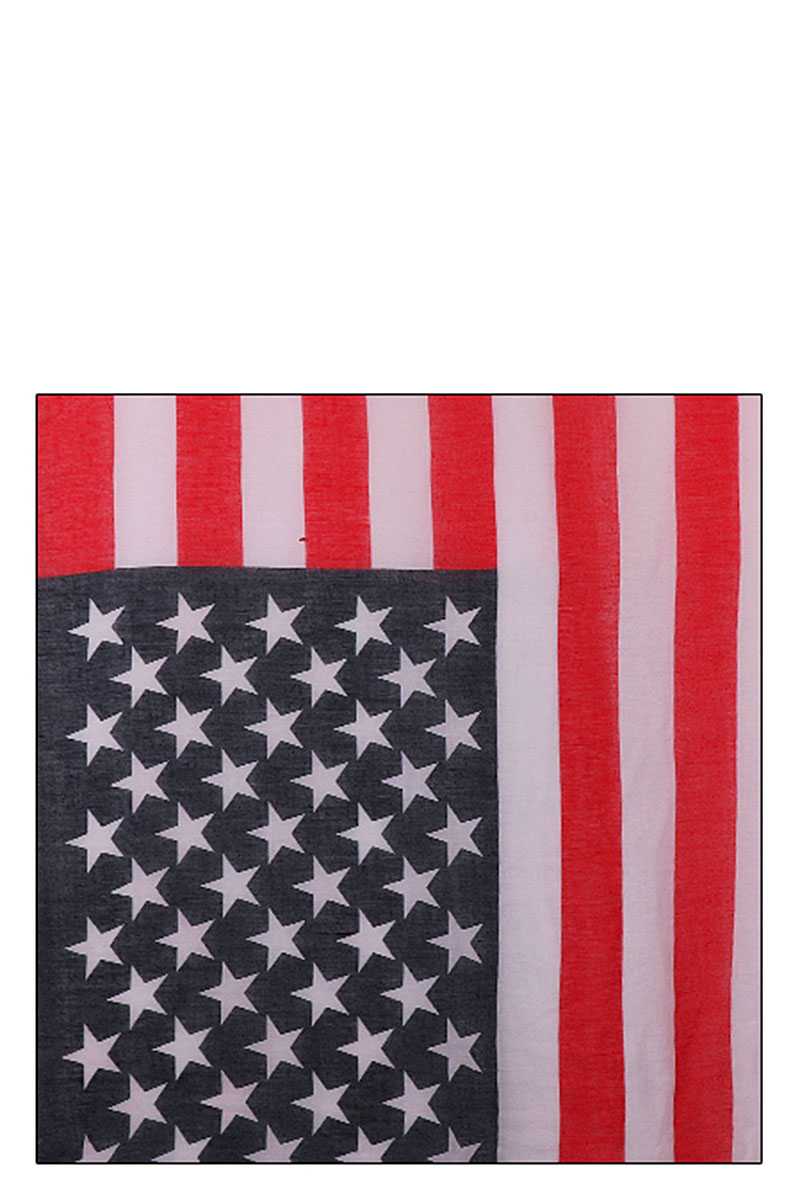 Chiffon American Flag Long Scarf - Absolute Fashion 2020