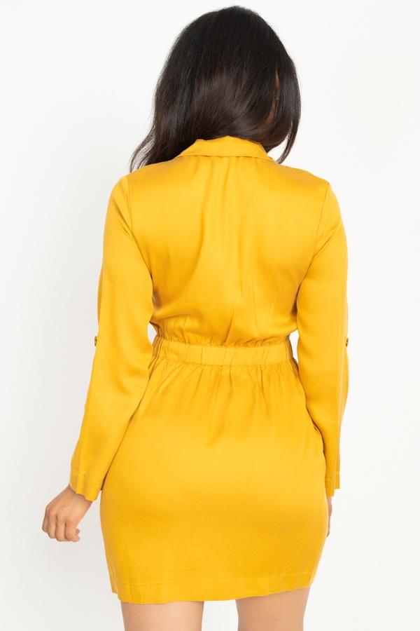 Rtn Bttn Belted Shirts Dress - Absolute Fashion 2020