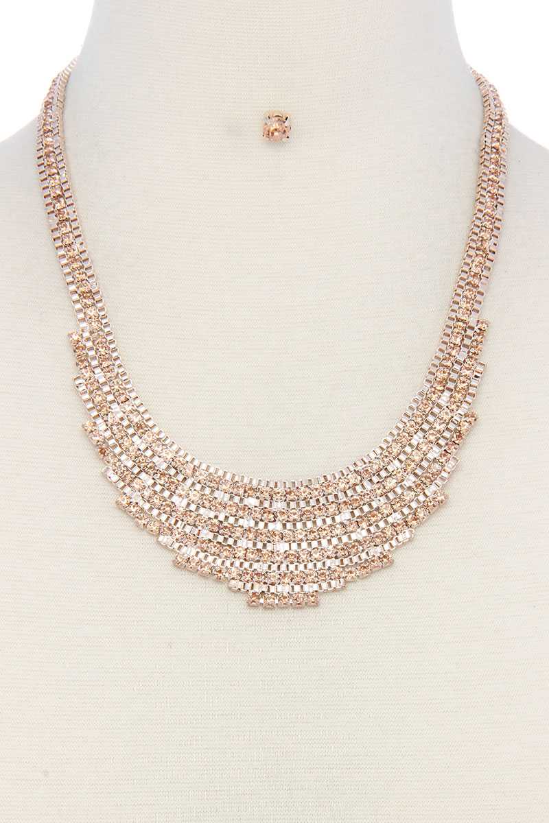 Rhinestone Short Necklace - Absolute Fashion 2020