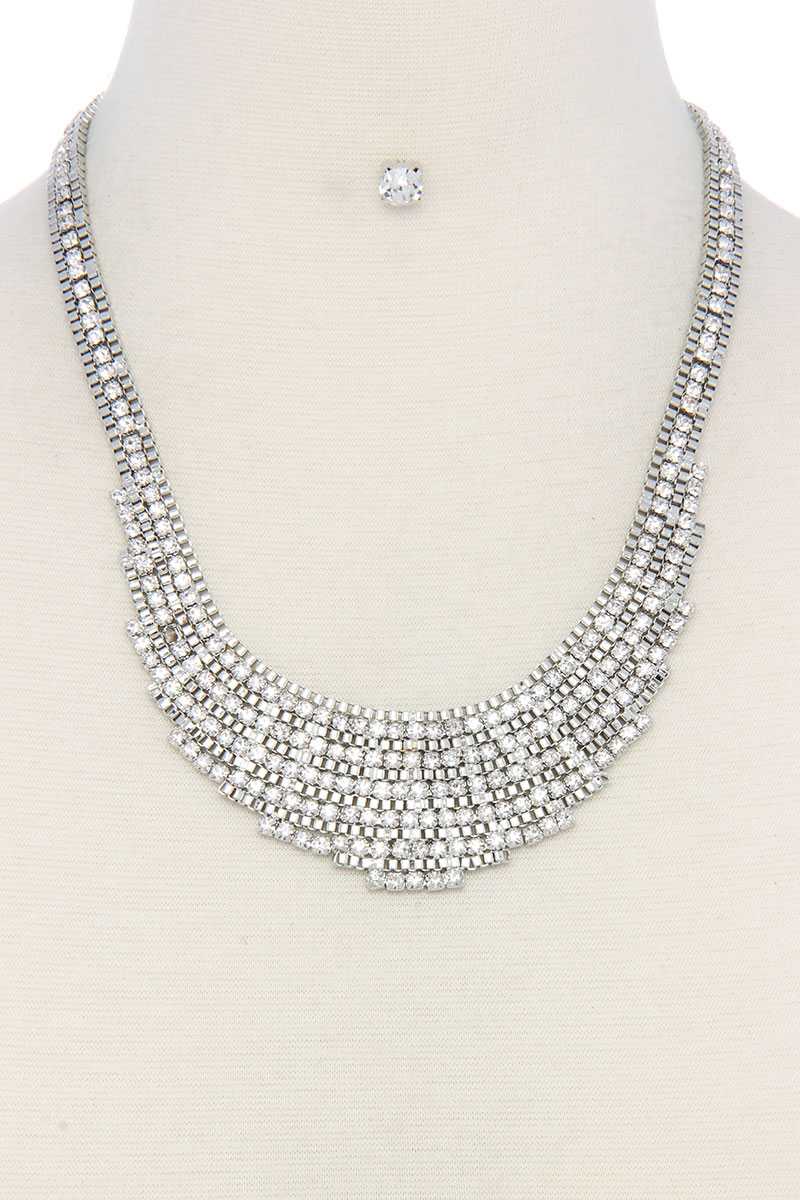Rhinestone Short Necklace - Absolute Fashion 2020