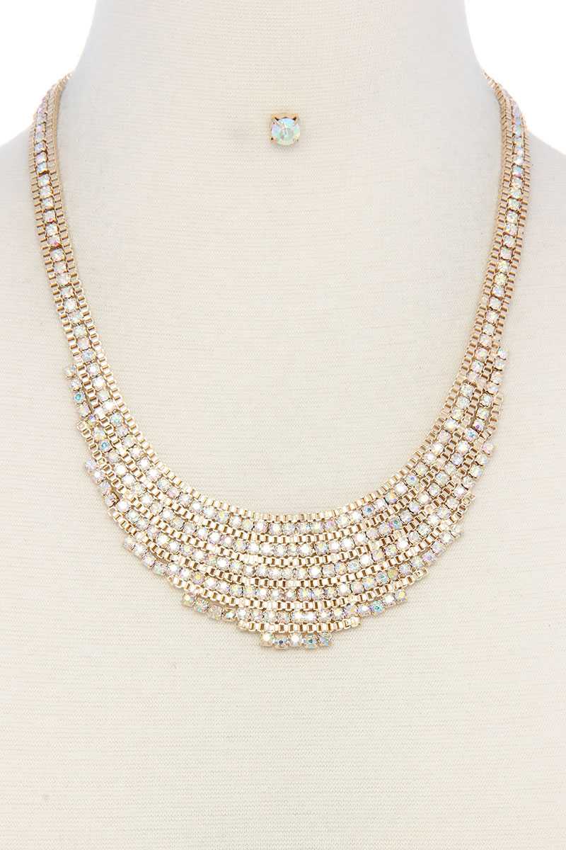 Rhinestone Short Necklace - Absolute Fashion 2020