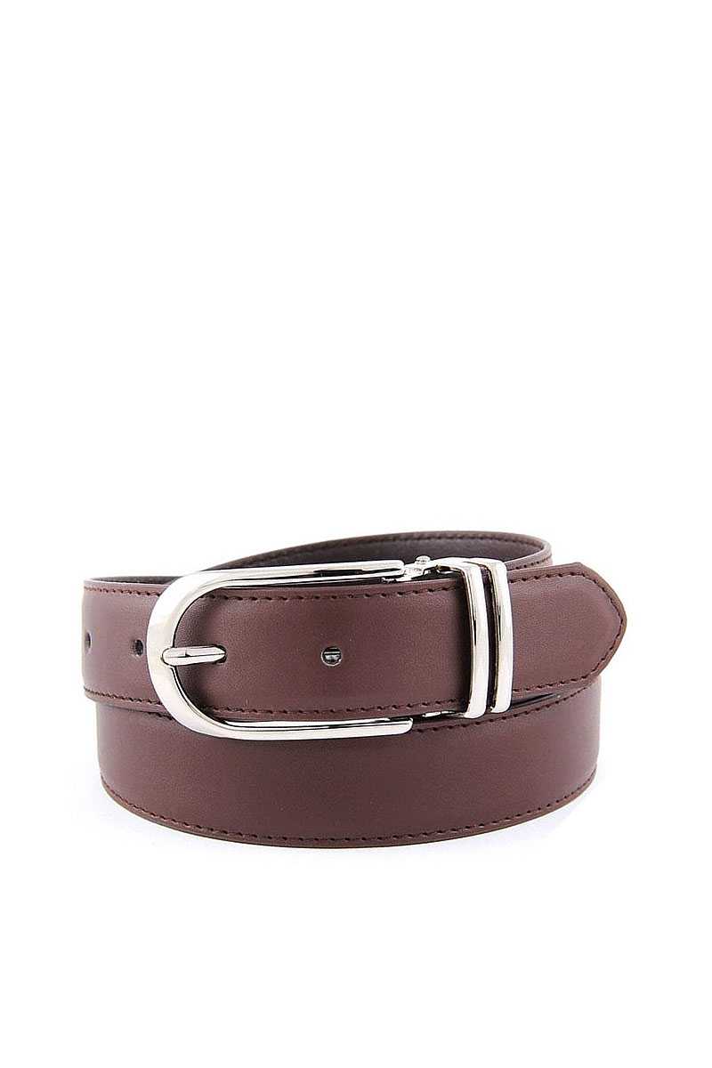 Womens Clamp Round Buckle On One-size-fits-all Plain Feather Edged Dress Belt - Absolute Fashion 2020