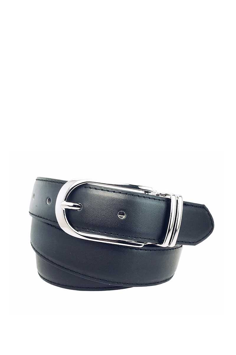Womens Clamp Round Buckle On One-size-fits-all Plain Feather Edged Dress Belt - Absolute Fashion 2020