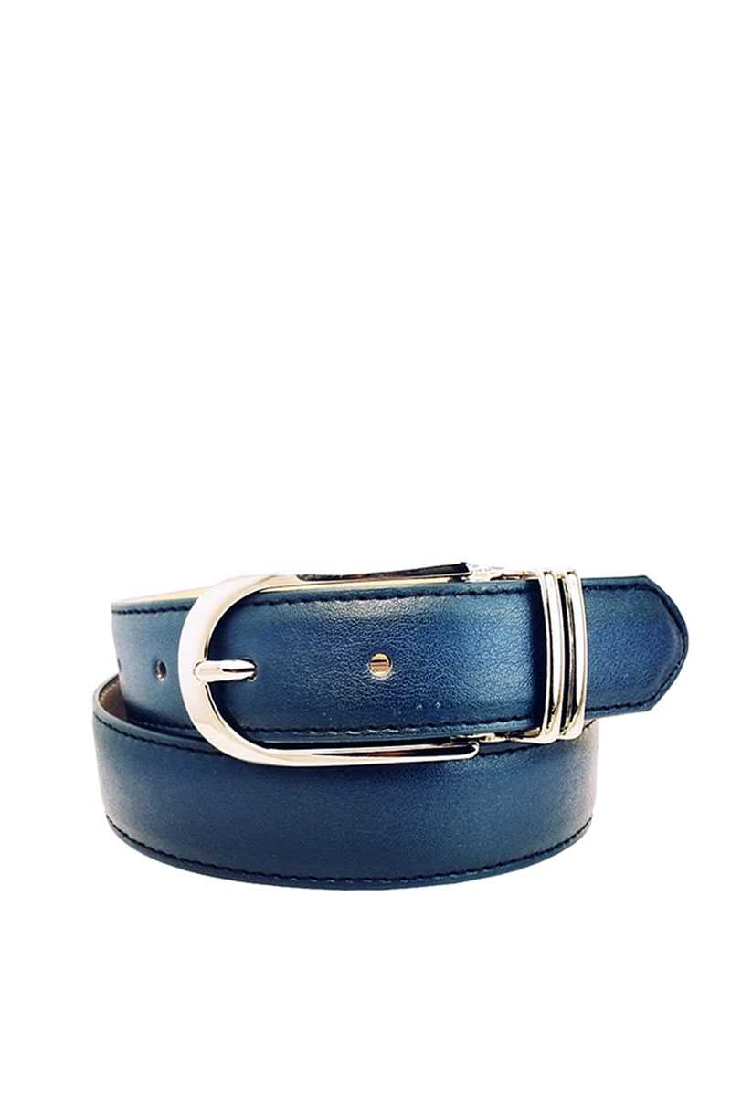 Womens Clamp Round Buckle On One-size-fits-all Plain Feather Edged Dress Belt - Absolute Fashion 2020