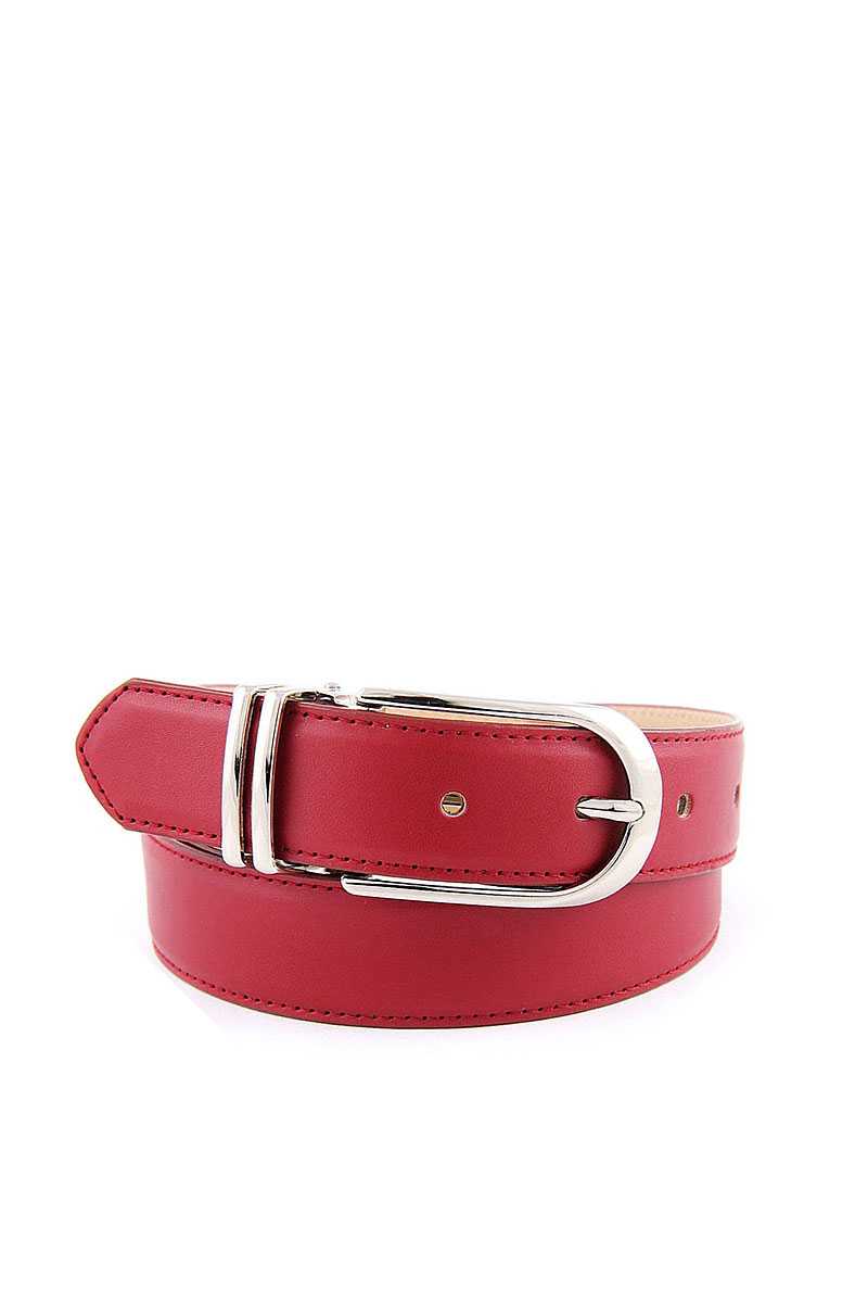 Womens Clamp Round Buckle On One-size-fits-all Plain Feather Edged Dress Belt - Absolute Fashion 2020