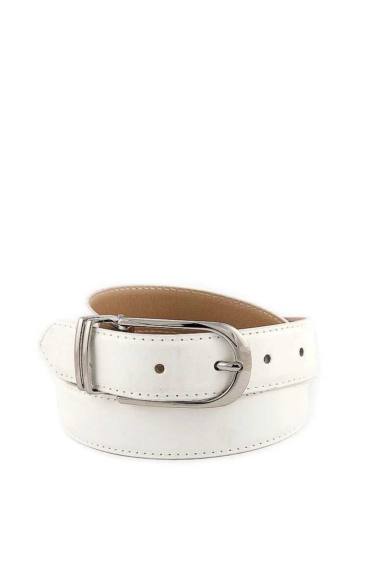 Womens Clamp Round Buckle On One-size-fits-all Plain Feather Edged Dress Belt - Absolute Fashion 2020