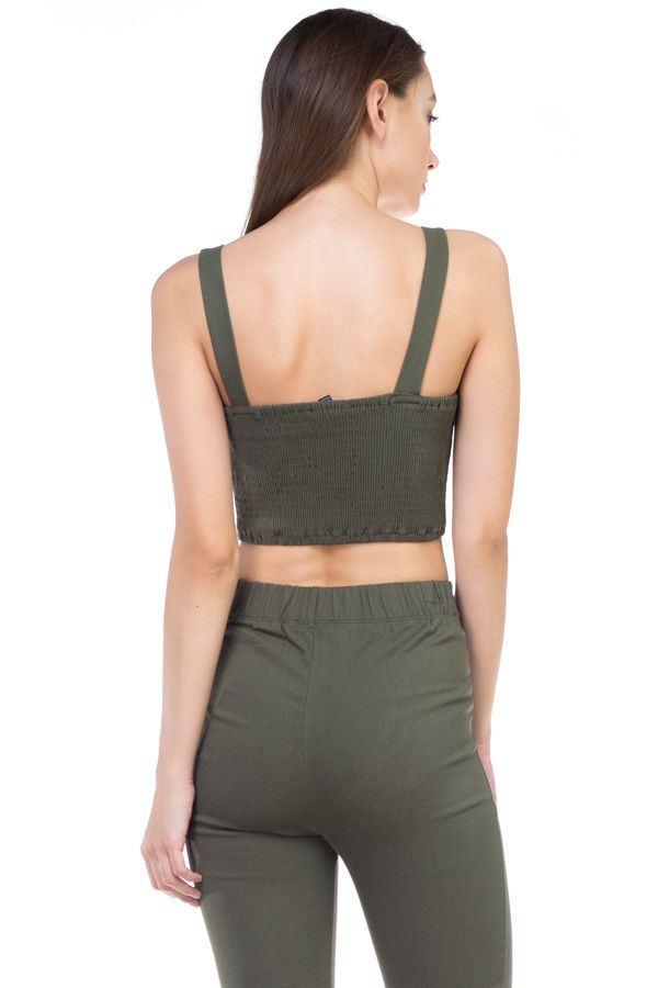 Sweetheart Button Down Crop Top - Absolute Fashion 2020