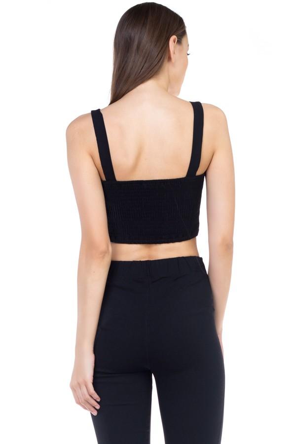 Sweetheart Button Down Crop Top - Absolute Fashion 2020