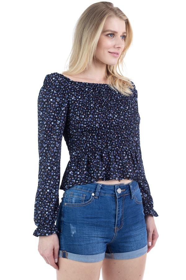 Floral Smocked Off Shoulder Top - Absolute Fashion 2020