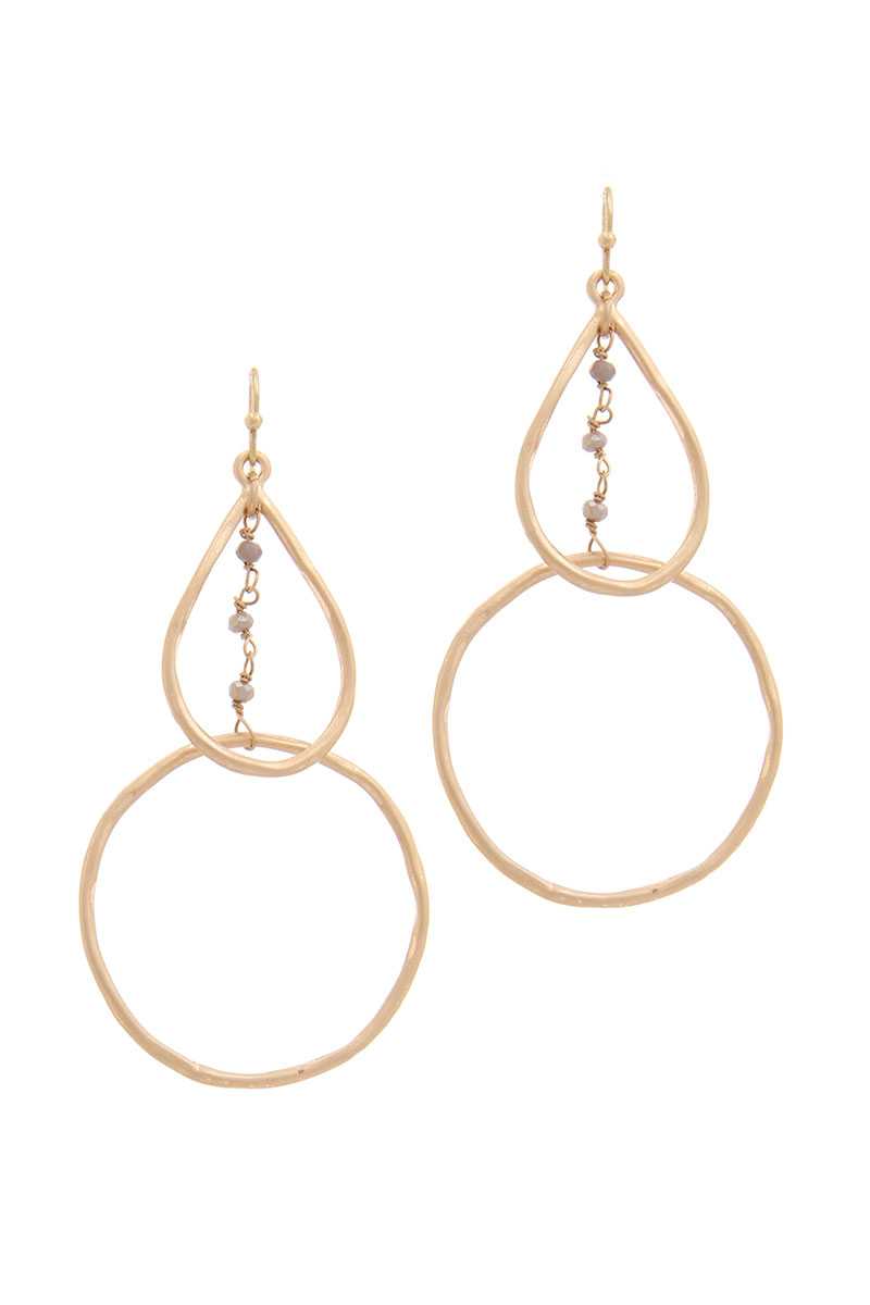 Teardrop Shape Circle Drop Earring - Absolute Fashion 2020