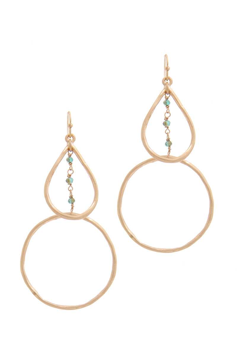 Teardrop Shape Circle Drop Earring - Absolute Fashion 2020