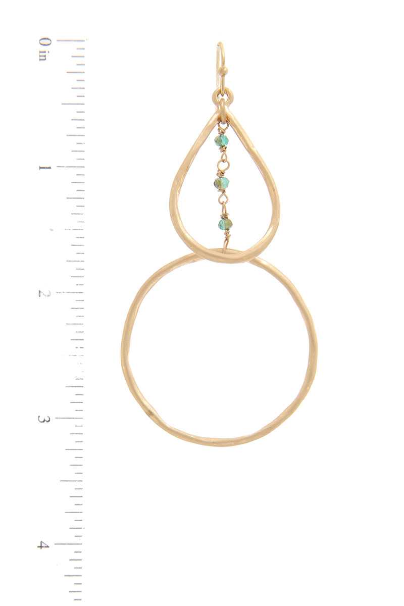 Teardrop Shape Circle Drop Earring - Absolute Fashion 2020