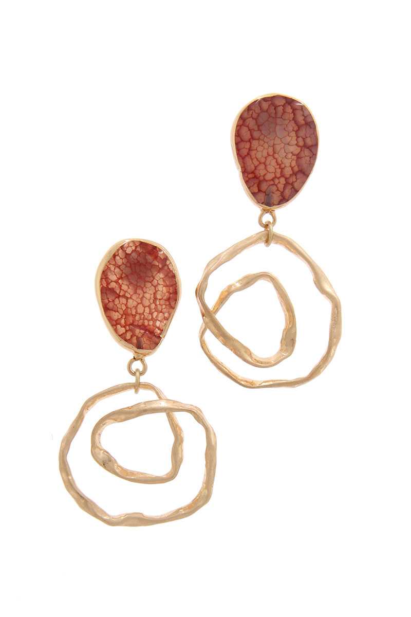 Teardrop Shape Circle Drop Earring - Absolute Fashion 2020