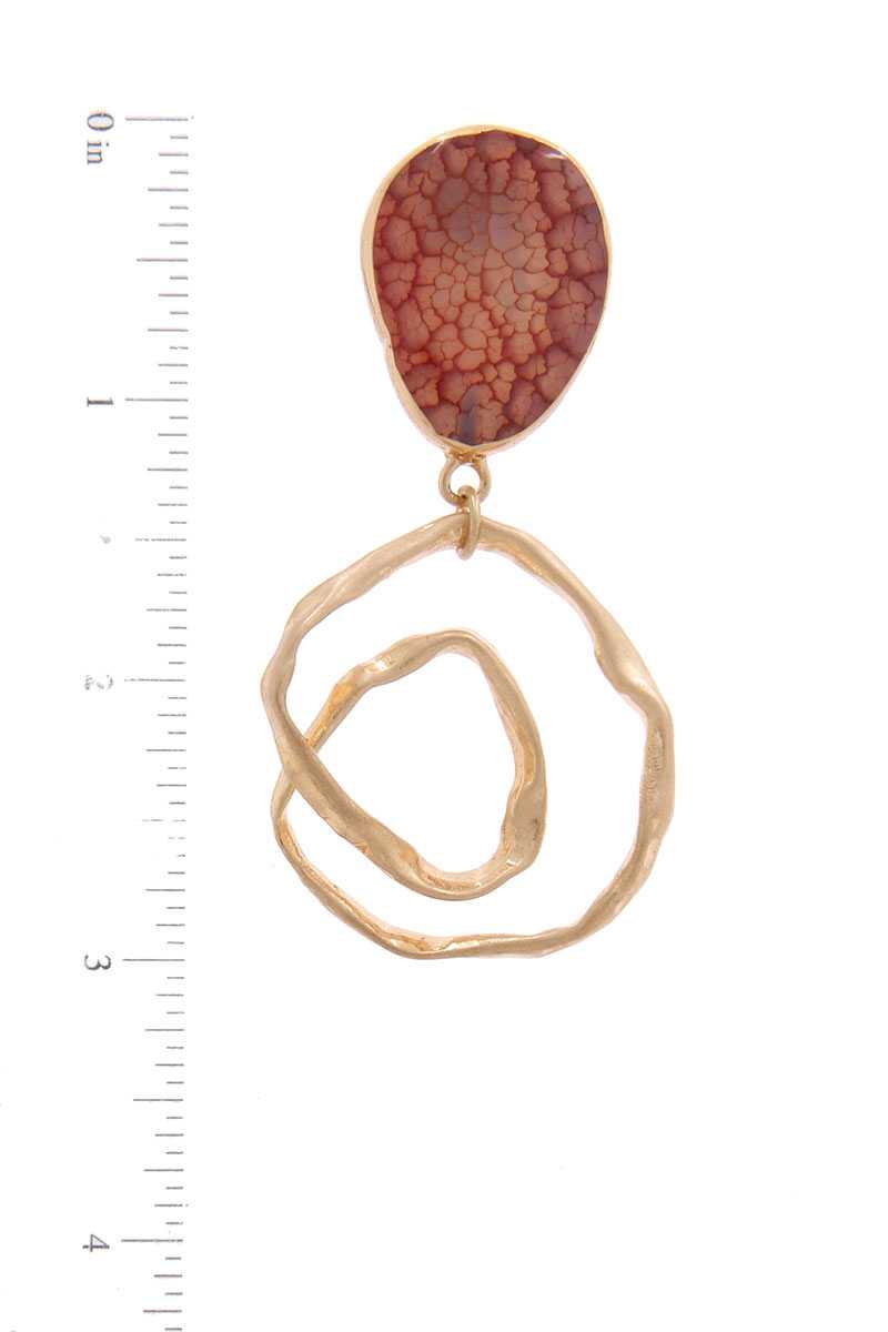 Teardrop Shape Circle Drop Earring - Absolute Fashion 2020