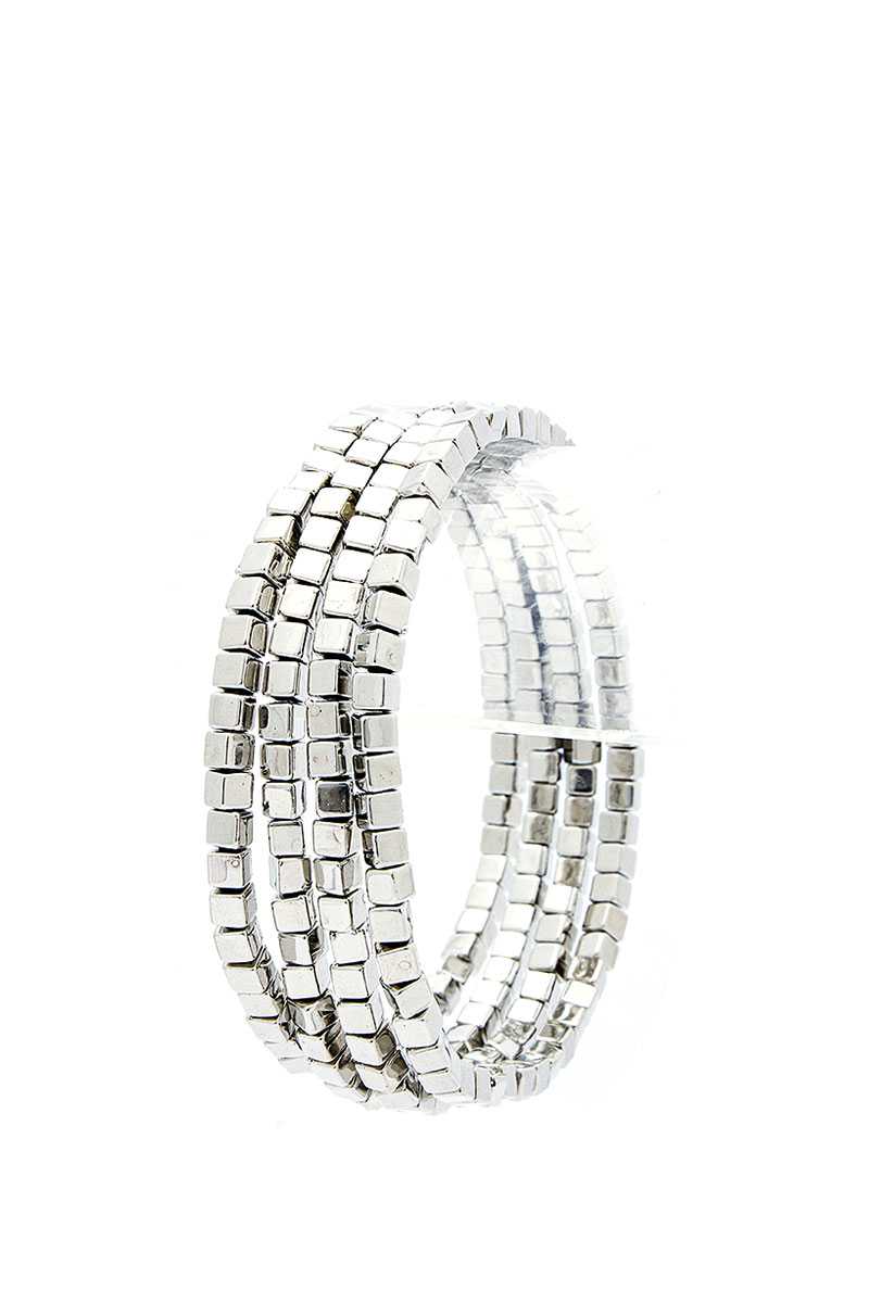 Stylish 4 Layer Square Bead Bracelet - Absolute Fashion 2020
