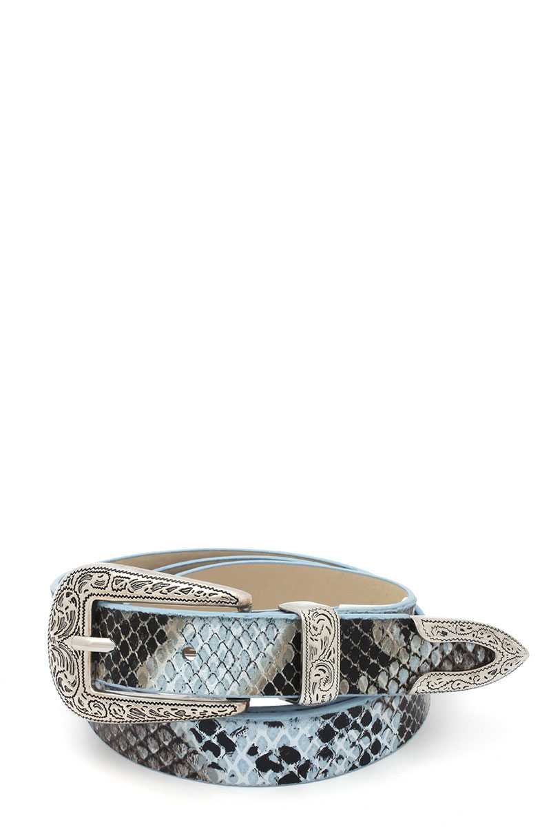 Snake Pattern Pu Leather Belt - Absolute Fashion 2020