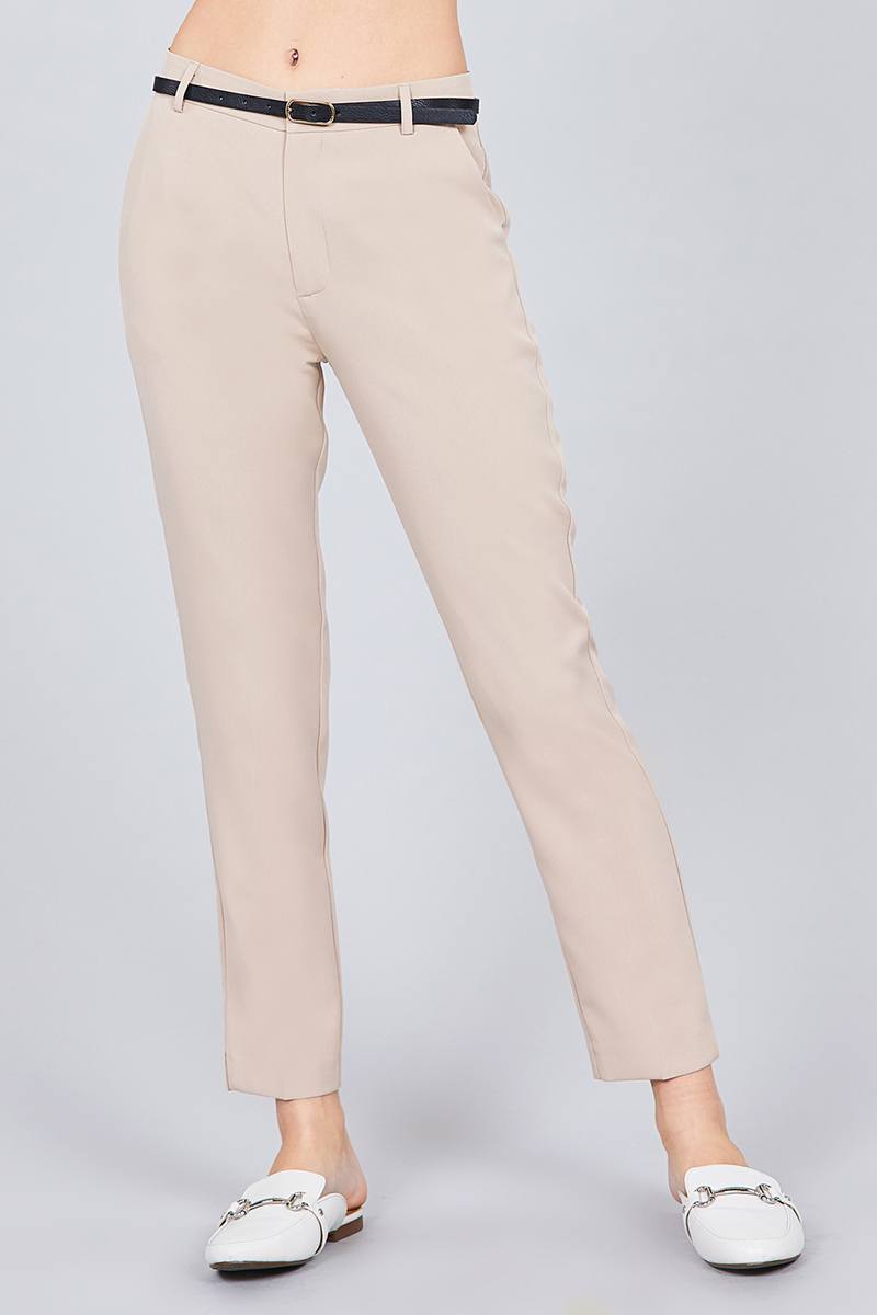 Classic Woven Pants W/belt - Absolute Fashion 2020