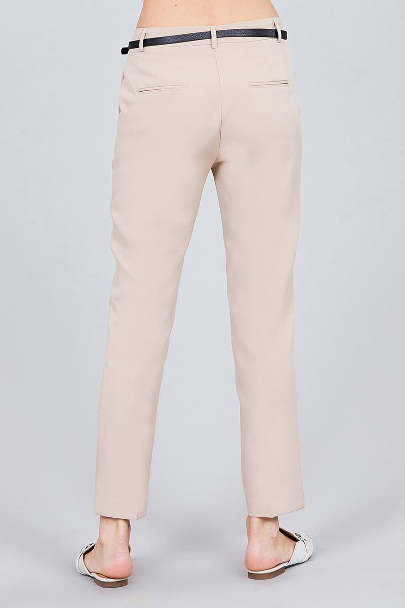 Classic Woven Pants W/belt - Absolute Fashion 2020