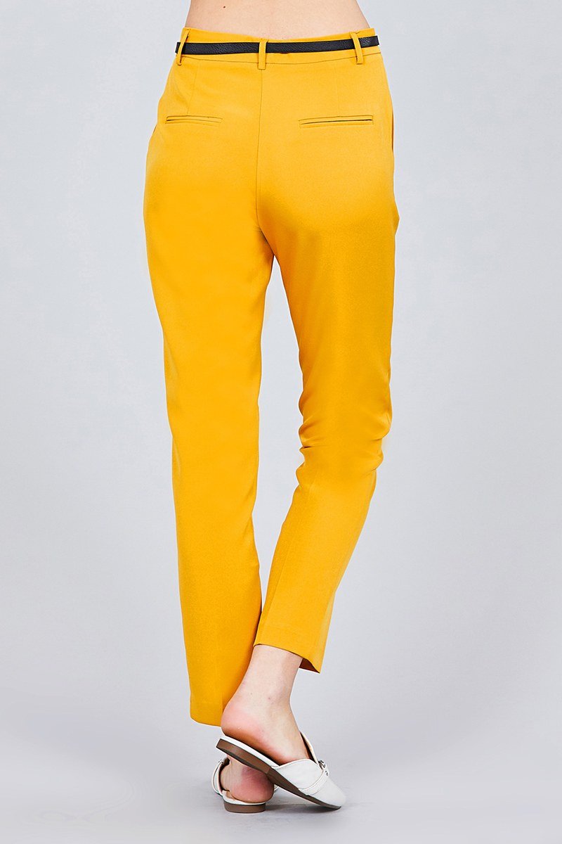 Classic Woven Pants W/belt - Absolute Fashion 2020