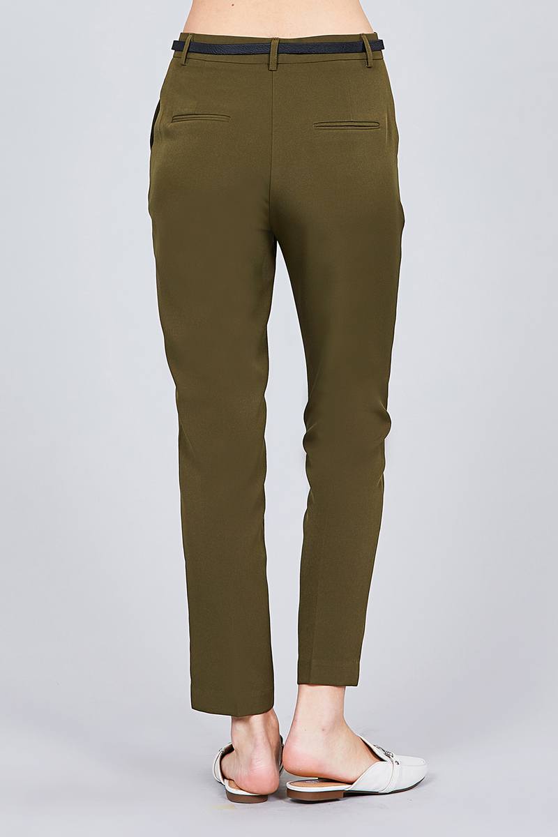 Classic Woven Pants W/belt - Absolute Fashion 2020