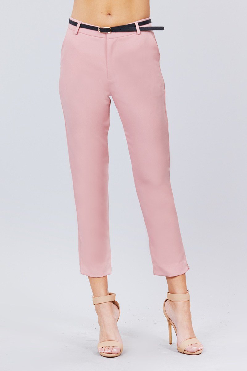 Classic Woven Pants W/belt - Absolute Fashion 2020