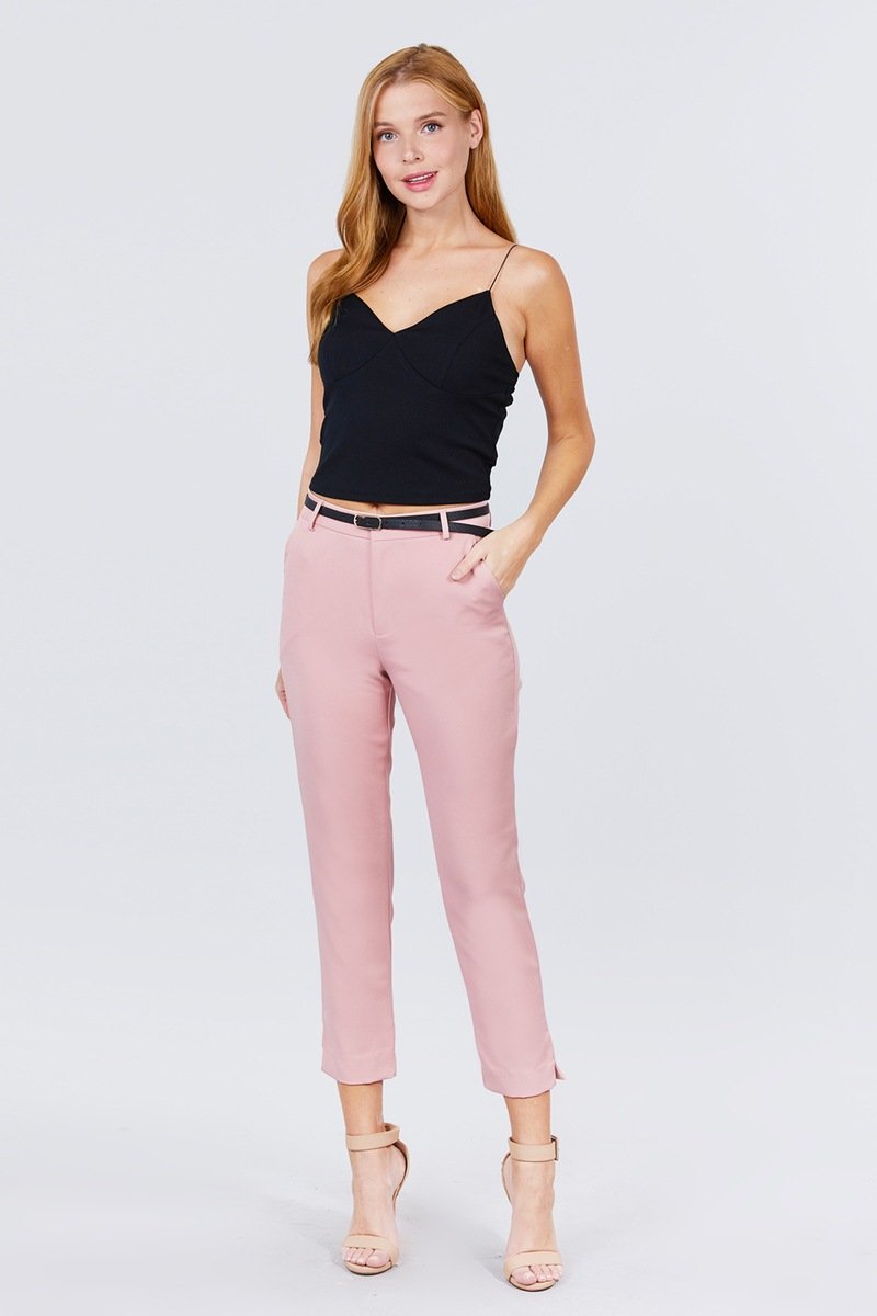 Classic Woven Pants W/belt - Absolute Fashion 2020