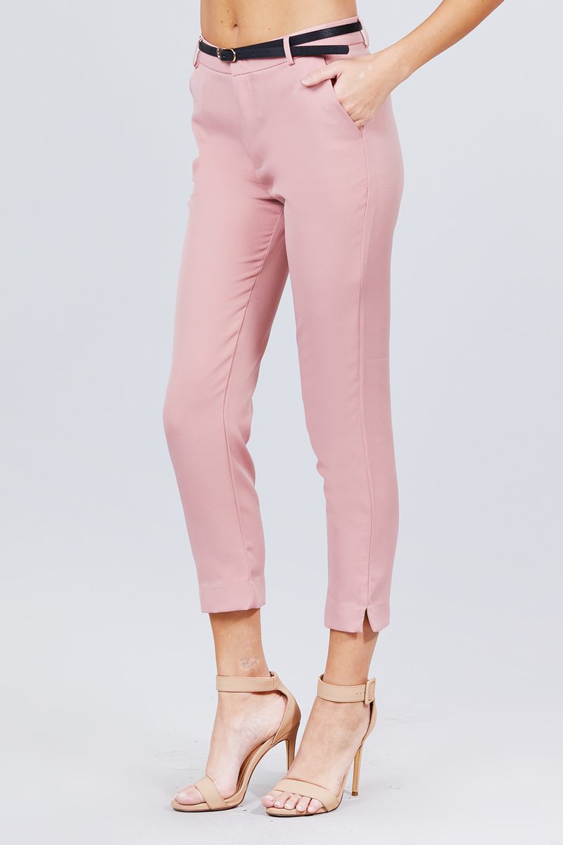Classic Woven Pants W/belt - Absolute Fashion 2020