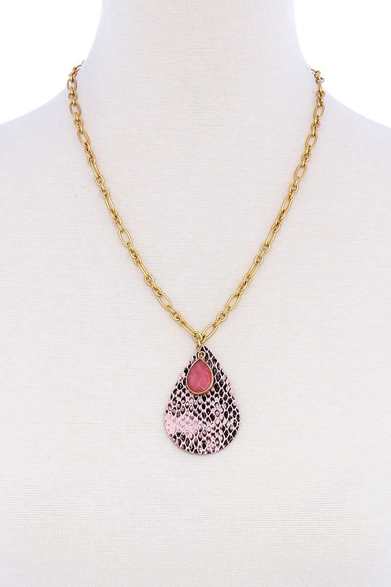 Stylish Tear Drop Shape Chain Necklace - Absolute Fashion 2020