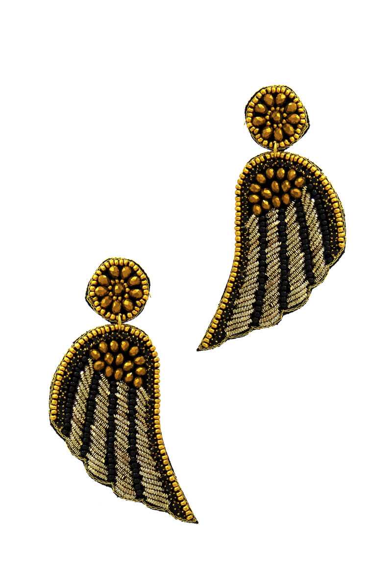 Fashion Modern Wing Patch Drop Earring - Absolute Fashion 2020