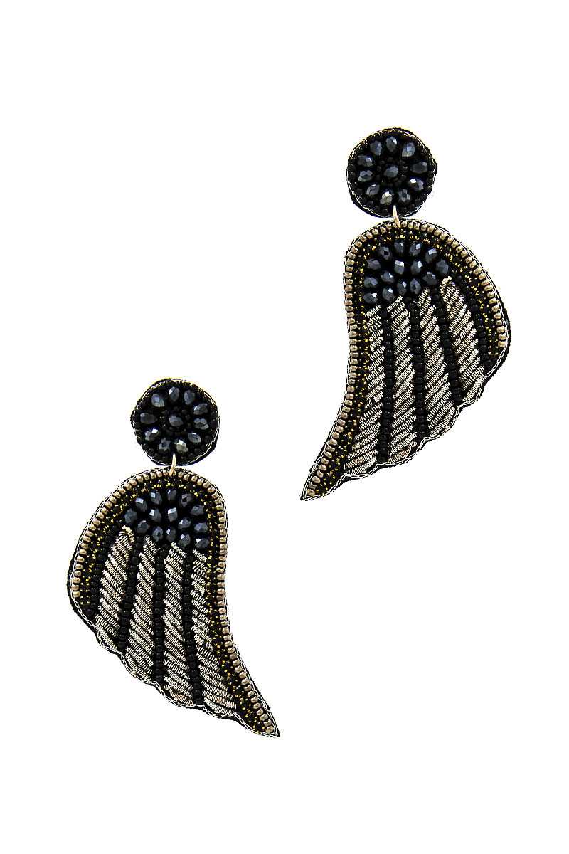 Fashion Modern Wing Patch Drop Earring - Absolute Fashion 2020