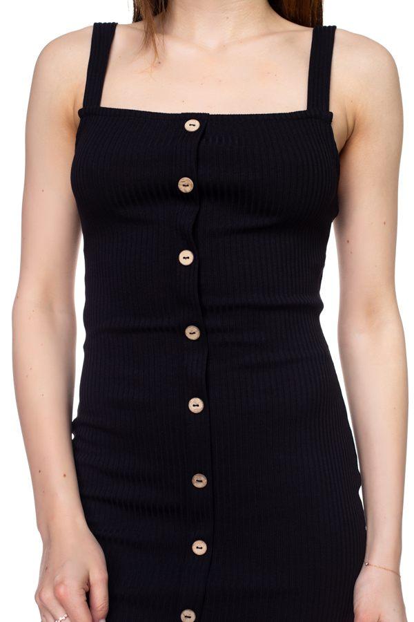 Button Down Ribbed Mini Dress - Absolute Fashion 2020