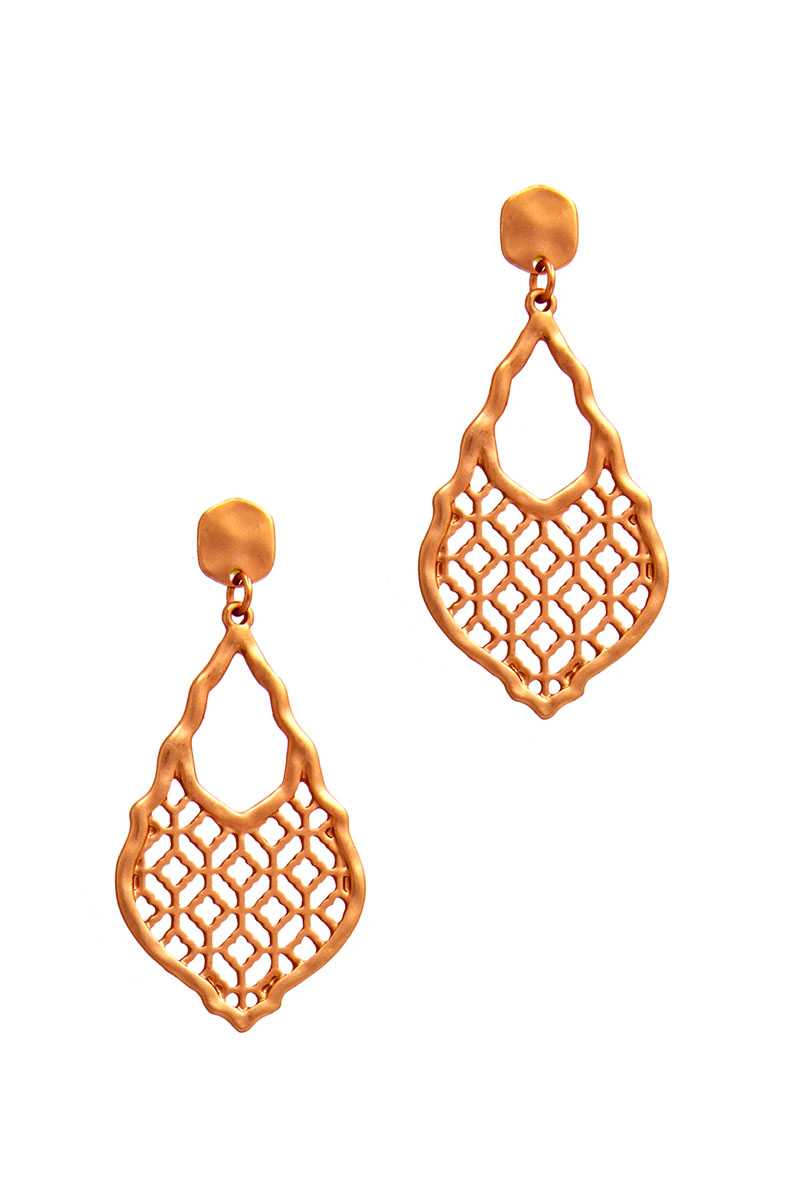 Chic Moroccan Pattern Drop Earring - Absolute Fashion 2020